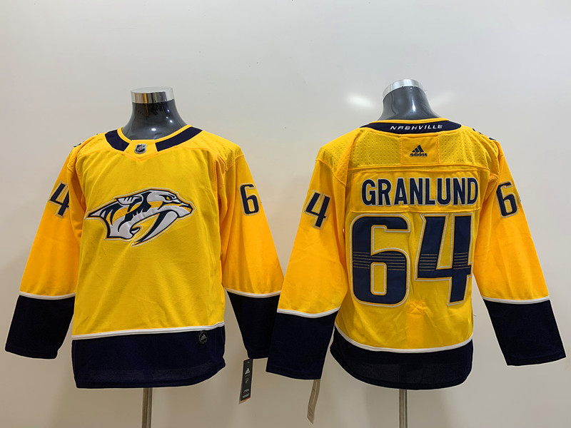 Men's Nashville Predators Mikael Granlund #64 Gold Home Breakaway Jersey